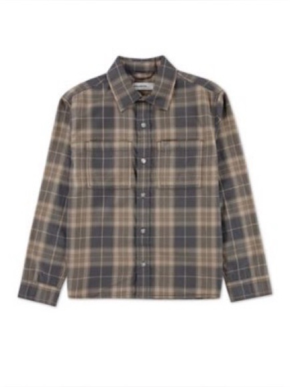 abercrombie kids Brown and Tan Plaid Button-Down Shirt